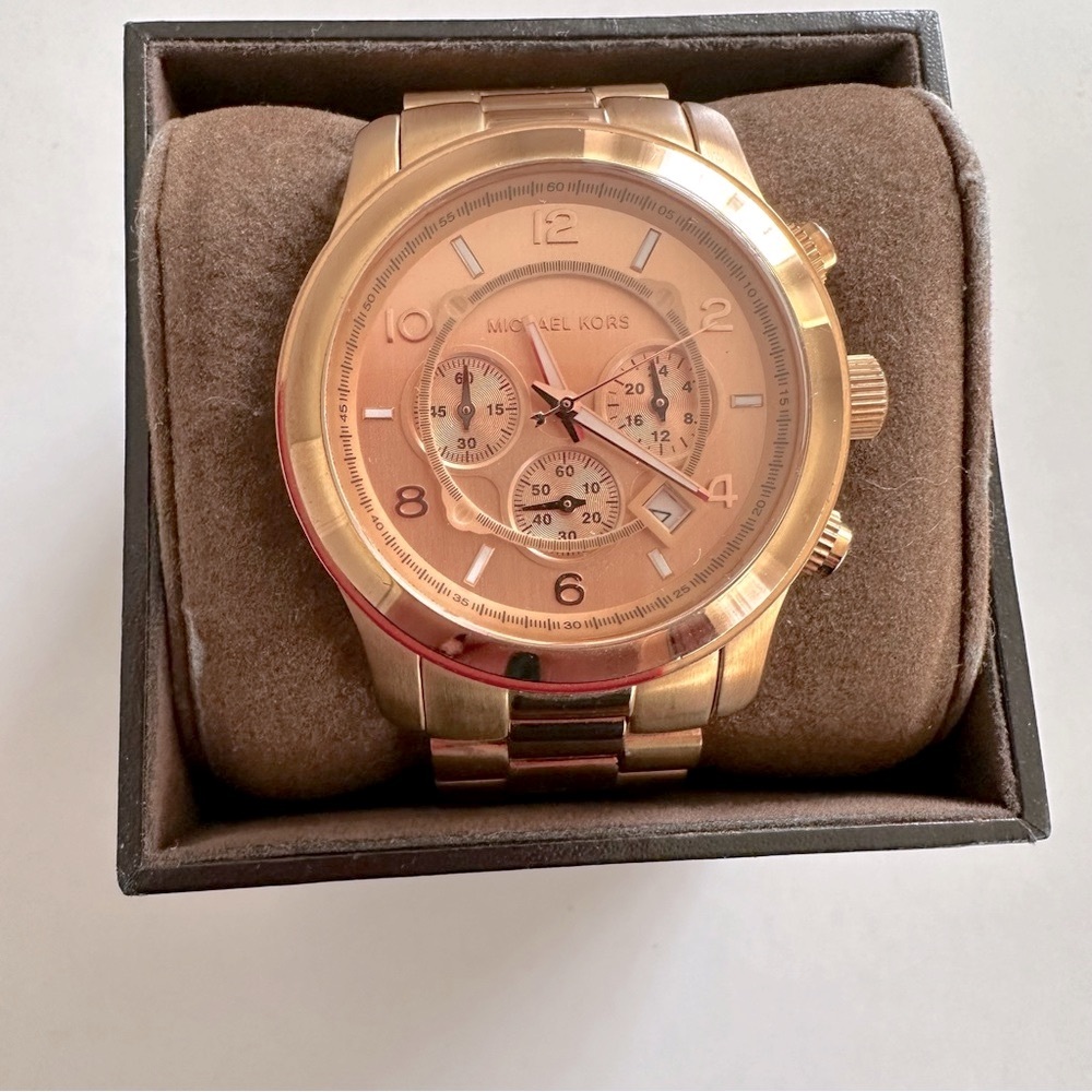 Michael Kors Rose Gold-Tone Watch MK8096